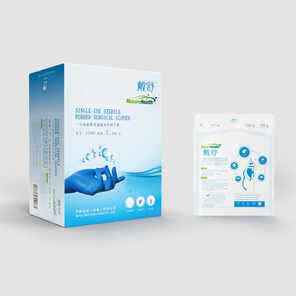 2729F 戴舒乳膠護(hù)膚手套（藍(lán)色、光面）